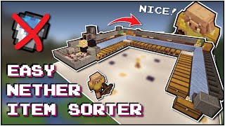 Minecraft Complete Item Sorter  Easy No Water [upl. by Rooke]