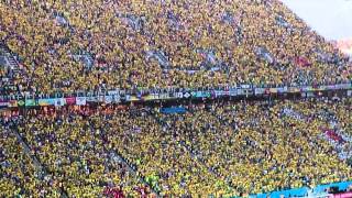 Brazilian supporters sing the national anthem [upl. by Ronnholm]