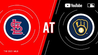 Cardinals at Brewers  MLB Game of the Week Live on YouTube [upl. by Bridge]