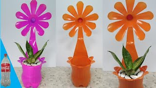 GARDENING IDEAS  CREATIVE PLANT POT FROM PLASTIC BOTTLE [upl. by Ebag202]