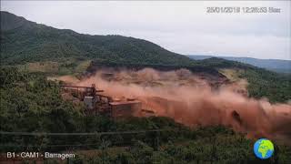 Brumadinho dam collapse footage Brazil [upl. by Deland167]