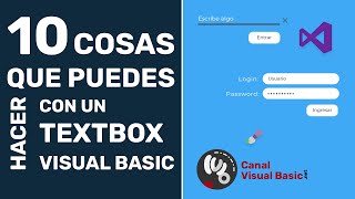 10 cosas que puedes hacer con un TextBox en Visual Basic [upl. by Colfin]