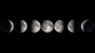 The 8 Moon Phases  The Lunar Cycle Seen From Space [upl. by Anaujal202]