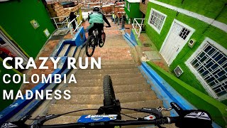 CRAZY Urban Downhill track GNARLY riding in Ciudad Bolivar Course Preview  Bogota Colombia [upl. by Nahpets]