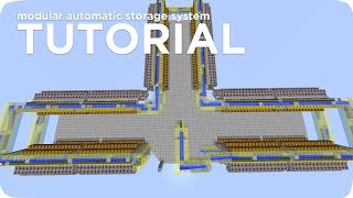 Minecraft Tutorial Automatic Storage System  Modular Expandable 112113 [upl. by Pegeen]