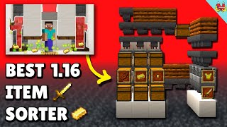 SIMPLE Item SorterStorage System for Gold Farm Minecraft 116  Minecraft Tutorial [upl. by Birecree]