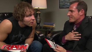 Dean Ambrose undergoes psychological evaluation Raw January 12 2015 [upl. by Custer]