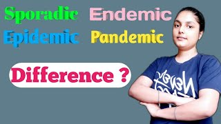 Sporadic Endemic Epidemic and Pandemic Difference [upl. by Eifos851]