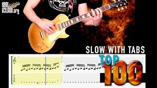 Top 100 Rock Riffs Medley  WITH GUITAR TABS [upl. by Sirej278]