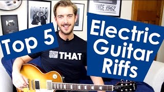 5 EASY Electric Guitar Riffs For Beginners [upl. by Simonne887]