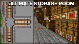 Minecraft Storage Room with Automatic Sorting System  2 Million Item Capacity [upl. by Slosberg]