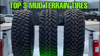 Top 3 BEST Mud Terrain Tires Review amp Comparison [upl. by Klement]