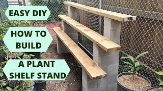 DIY How to build a simple Plant Stand  Plant Shelf [upl. by Atilrahc]