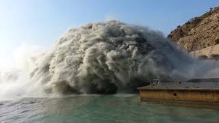 Largest Dam Spillway opening T4 Tarbela [upl. by Baalbeer301]