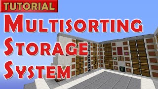 Minecraft Tutorial Automated Storage System with MultiItem Sorting [upl. by Shuping]