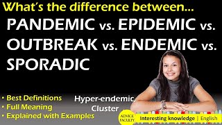 Epidemics and Pandemics  Difference between PANDEMIC EPIDEMIC ENDEMIC SPORADIC vs OUTBREAK ampmeaning [upl. by Namreh116]