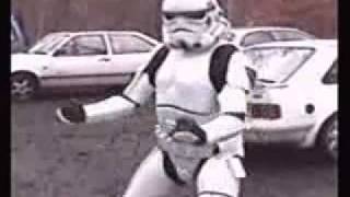 Try not to laugh or grin  Dancing Storm trooper [upl. by Lareneg]