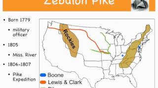 USA Test Prep Social Studies  Famous US Explorers  Daniel Boone  Lewis amp Clark  Zebulon Pike [upl. by Yevi]