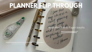 Mini Planner Flip Through With Cloth amp Paper Inserts [upl. by Onairotciv]