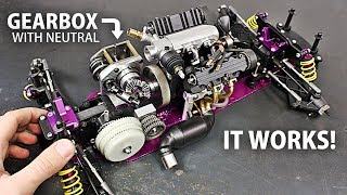 Making a DRIVETRAIN and Installing the Micro V4 ENGINE on the RC Car [upl. by Selby]