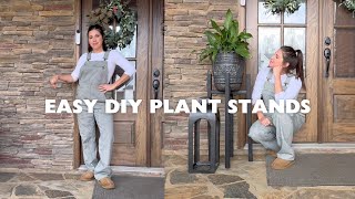 EASY DIY Wooden Plant Stands [upl. by Zulaledairam860]