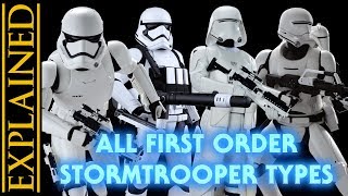 Every First Order Stormtrooper Type in Star Wars [upl. by Halilak814]