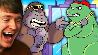 Reacting to GODZILLA vs KING KONG the RAP BATTLE [upl. by Eirrehs]